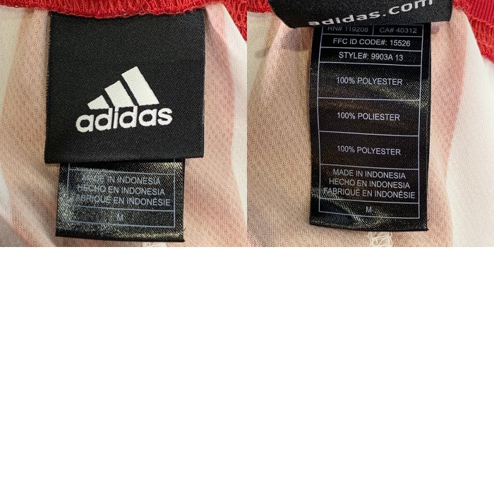 adidas アディダス インディアナ・フージャース ストライプ ウォームアップパンツ レッド ホワイト 9903A 08/13 Size M 福生店