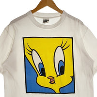 90`s LOONEY TUNES ルーニーテューンズ Tweety トゥイーティープリントTシャツ ホワイト ACME CLOTHING Size L 福生店