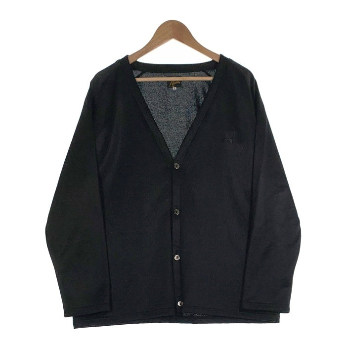 Needles ニードルズ V Neck Cardigan Vネックカーディガン 刺繡 ブラック LQ246 Size L 福生店