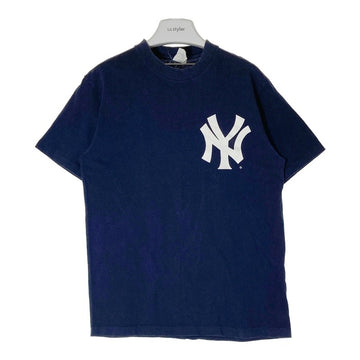 majestic マジェスティック USA製 New York Yankees ロゴプリント Tシャツ ネイビー sizeM 瑞穂店