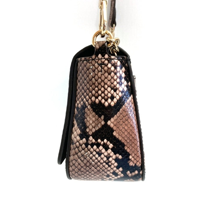FURLA フルラ WB00393 マヤ クロスボディ パイソン柄 ミニショルダーバッグ ブラック 瑞穂店