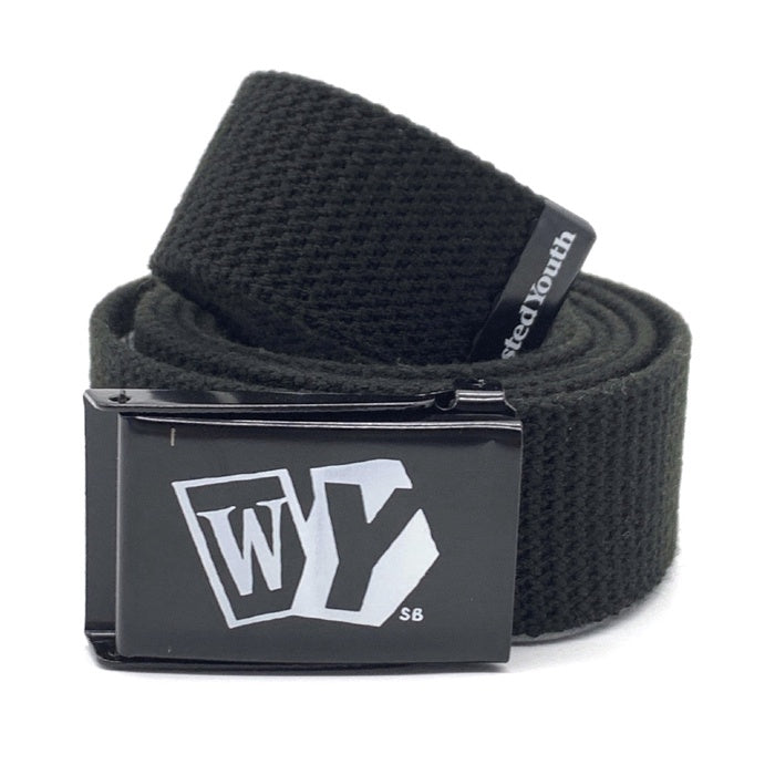 Wasted Youth ウェイステッドユース WEB BELT ガチャベルト ブラック プリント 福生店