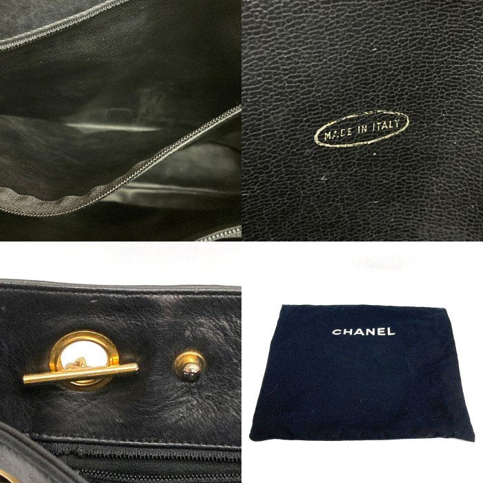 CHANEL シャネル ラムスキン チェーン トートバッグ ブラック 瑞穂店