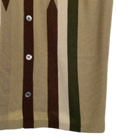 70'sDa Vinci ダヴィンチ アクリルニット 半袖シャツ ブラウン Size S 福生店