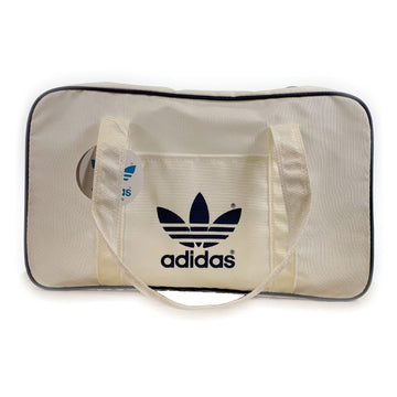 80's adidas アディダス スポーツバッグ トレフォイル ホワイト ハンド 日本製 福生店