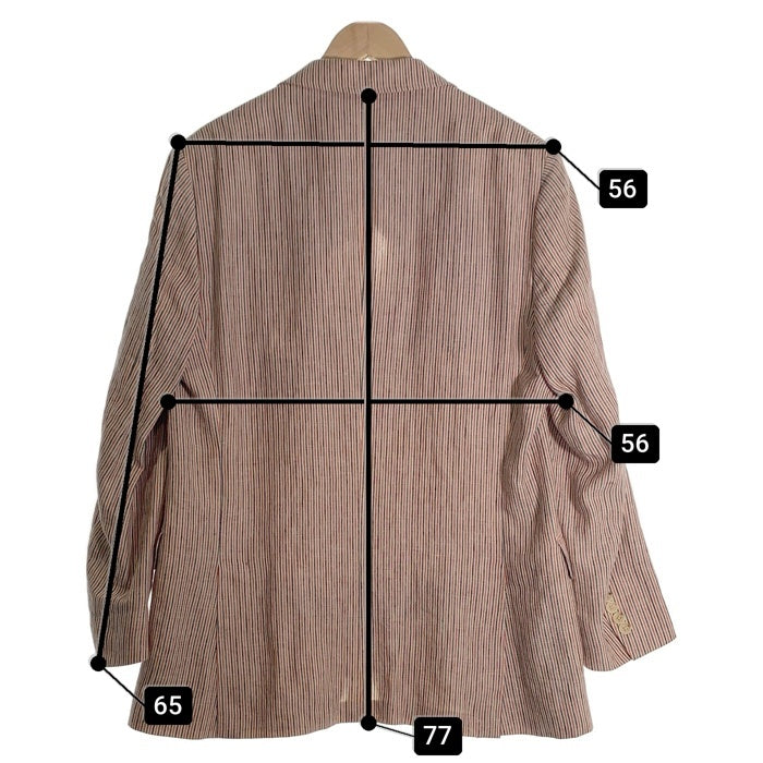 Brooks Brothers ブルックスブラザーズ リネン マルチストライプ 3B テーラードジャケット イタリア製 肩パッド Size L 相当 福生店