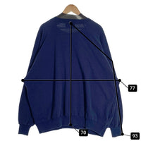 80's MAN SIZED ドイツ製 ラグランスリーブ クルーネックスウェットトレーナー サイドポケット ネイビー Size 4X 福生店