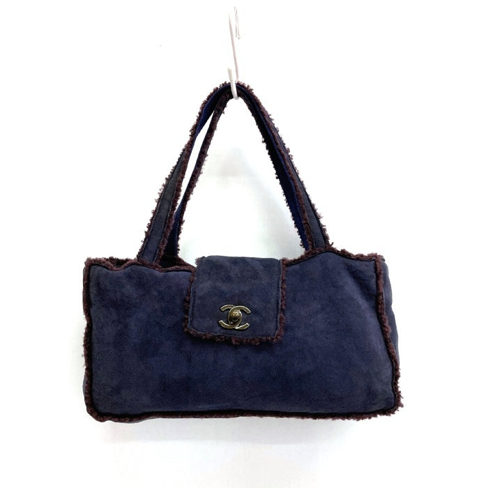 CHANEL シャネル ムートン ショルダーバッグ ネイビー 瑞穂店