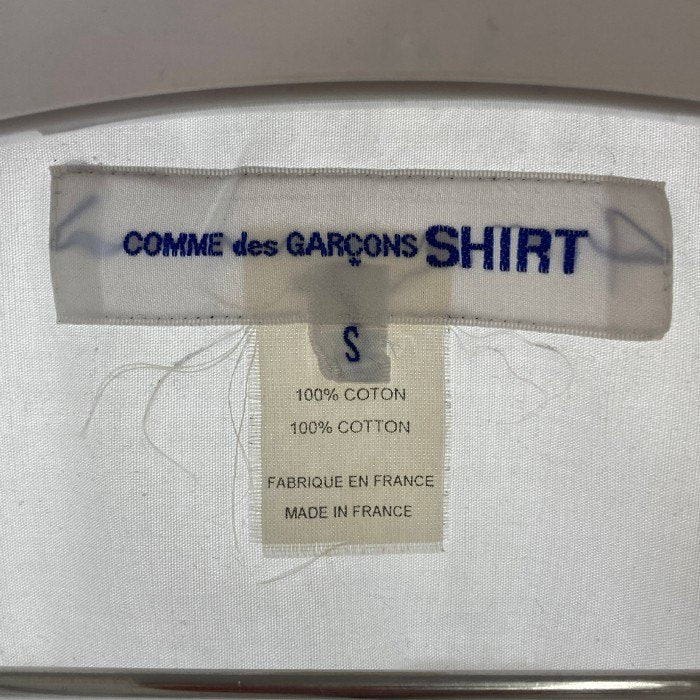 COMME des GARCONS SHIRT コムデギャルソンシャツ W20045 12AW フランス法人 デザインシャツ ホワイト sizeS 瑞穂店