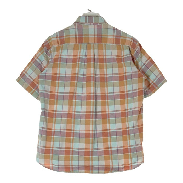 STUSSY ステューシー チェック 半袖シャツ オレンジ sizeM 瑞穂店