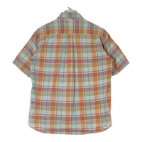 STUSSY ステューシー チェック 半袖シャツ オレンジ sizeM 瑞穂店