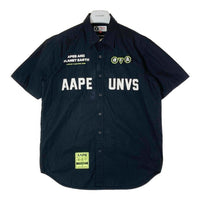 AAPE エーエイプ AAPSRM8317XXC UNVS GRAPHIC SHIRT UNVS グラフィック シャツ ブラック sizeXL 瑞穂店