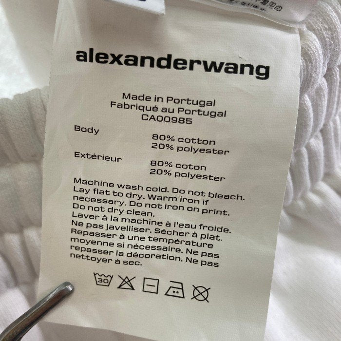 ALEXANDER WANG アレキサンダーワン パフロゴ スウェットパンツ ホワイト sizeXS 瑞穂店