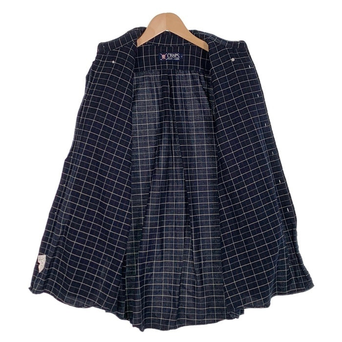 CHAPS RALPH LAUREN チャップスラルフローレン ポロベア刺繡 チェック ボタンダウンシャツ ネイビー Size L 福生店