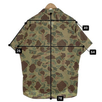 70's Duxbak ダックスバック ダックハンターカモ 半袖シャツ グリーン Size L 相当 福生店