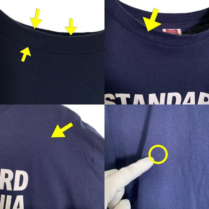 STANDARD CALIFORNIA スタンダードカリフォルニア SD US COTTON LOGO T ロゴプリント Tシャツ ネイビー Size XL 福生店
