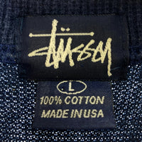STUSSY ステューシー USA製 フットボールTシャツ サーマル ネイビー sizeL 瑞穂店