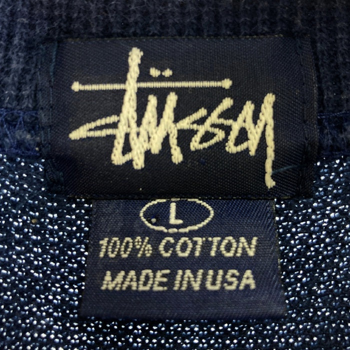 STUSSY ステューシー USA製 フットボールTシャツ サーマル ネイビー sizeL 瑞穂店