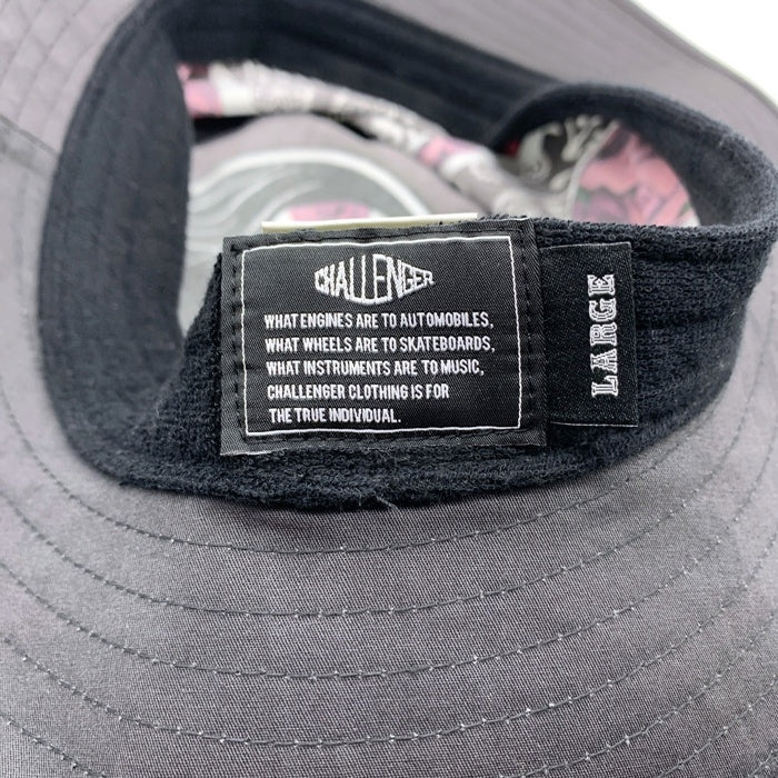 CHALLENGER チャレンジャー BROSH HOSOI BUCKET HAT コットン プリント バケットハット ブラック Size L (約60cm) 福生店