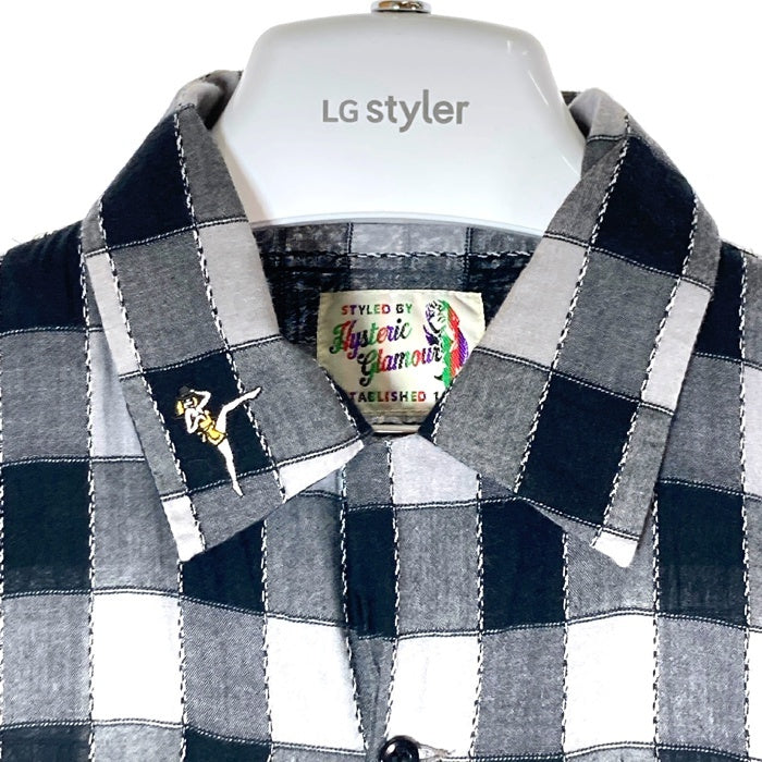 HYSTERIC GLAMOUR ヒステリックグラマー 0251AH08  チェックシャツ グレー sizeM 瑞穂店