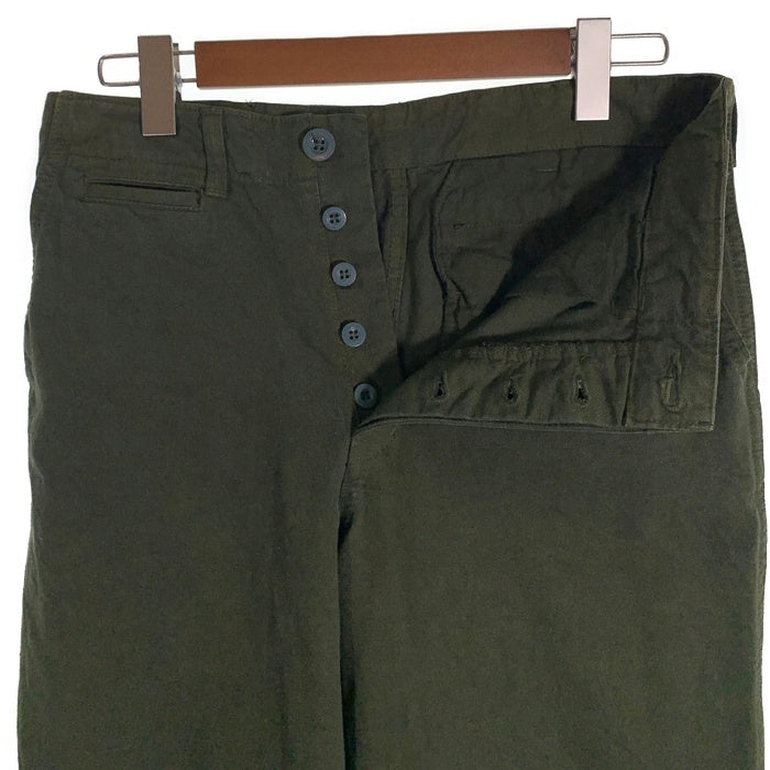 Schott ショット ミリタリートラウザーパンツ グリーン ボタンフライ 日本製 やや厚手 Size M-R 福生店