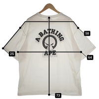 A BATHING APE アベイシングエイプ NEIGHBORHOOD ネイバーフッド プリントTシャツ ホワイト 001TEJ231901C Size 3XL 福生店