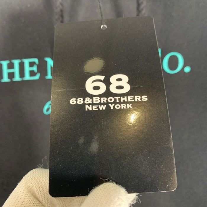 68&BROTHERS シックスティエイトアンドブラザーズ 10oz Hoodie 'NYC&Co.' プルオーバー フーディー パーカー ブラック 7045 Size S 福生店
