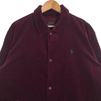 POLO RALPH LAUREN ポロラルフローレン CORDUROY COACH JACKET コーデュロイ コーチジャケット バーガンディー Size L 福生店