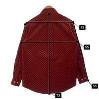 CHAPS RALPH LAUREN チャップス ラルフローレン ボタンダウン コーデュロイシャツ 総柄 ボルドー Size M 福生店