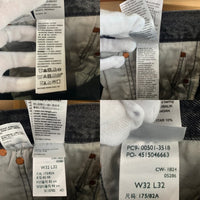LEVI'S リーバイス ボタン裏3518 USED加工 ビッグE 赤耳 セルビッチ デニム パンツ ブラック 00501-3518 Size W32 L32 福生店