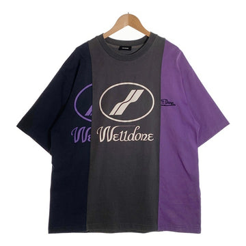 WE11DONE ウェルダン ドッキング Tシャツ プリント 刺繡 ブラック ネイビー パープル WD-TP7-20-100-U-PP Size M 福生店