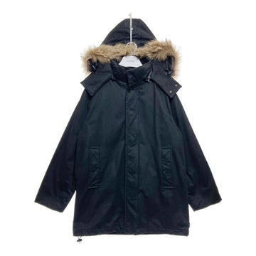 MONCLER モンクレール コットン ポリエステル ファー マウンテンパーカー ジャケット ブラック フランス製 青タグ ユナイテッドアローズ Size 2 瑞穂店