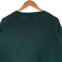 90's NFL GREEN BAY PAKERS グリーンベイ・パッカーズ フロッキープリント クルーネックスウェットトレーナー グリーン USA製 Size L/XL 福生店