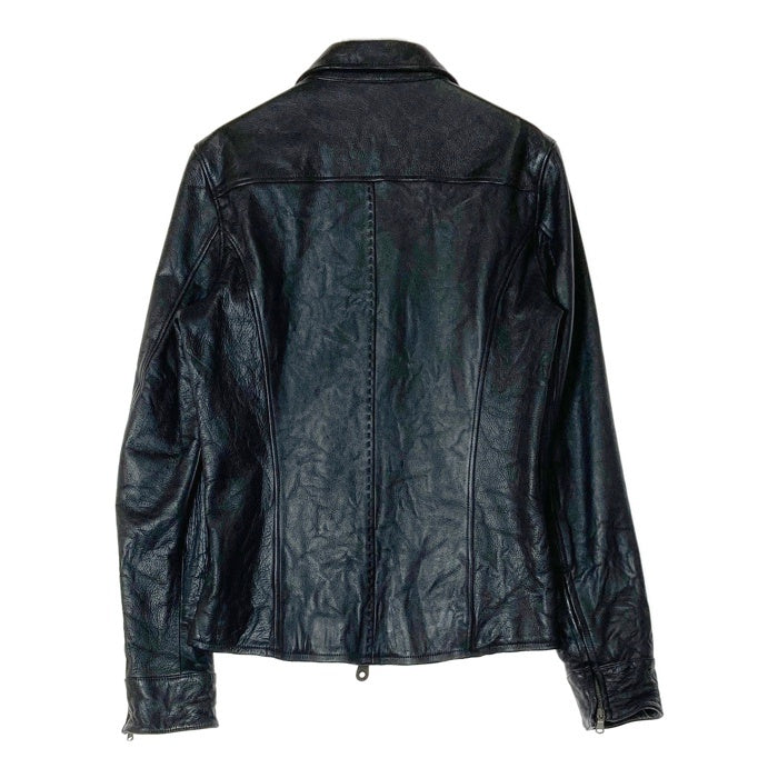 junhashimoto ジュンハシモト LET0015 WCF03 カウレザー シングル ライダースジャケット ブラック size4 瑞穂店