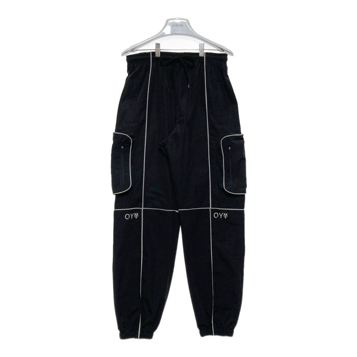 OY オーワイ カーゴ ジョガーパンツ リフレクターパイピング ブラック Size S 相当 瑞穂店