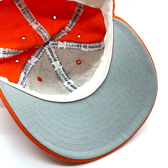 90's New Era ニューエラ 59FIFTY NBA ニューヨーク・ニックス ウールベースボールキャップ 注音符号 オレンジ USA製 Size 7 3/8 (58.7cm) 福生店