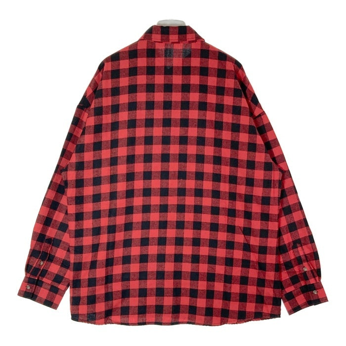 glamb グラム バッファローチェック フランネルシャツ レッド ブラック GB17SM/SH07 Size 3 瑞穂店