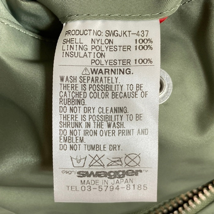 SWAGGER スワッガー SWGJKT-437 MA-1 ダブルライダース ジャケット カーキ sizeM 瑞穂店