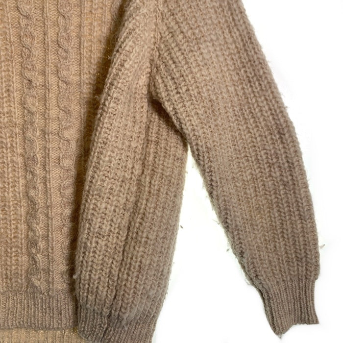 70's~80's Alan Paine アラン ペイン アラン ニットセーター ケーブルニット アイボリー イングランド製 Size 46 福生店
