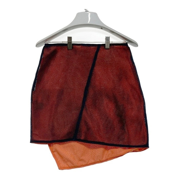 NIIMI 変形裏メッシュラップ巻スカート ネイビー×オレンジ size- 瑞穂店