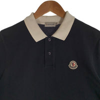 MONCLER モンクレール MAGLIA POLO ポロシャツ 半袖 鹿の子 ネイビー ホワイト Size S 福生店