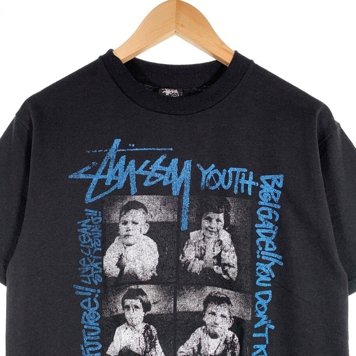 00's STUSSY ステューシー QS PHOTO TEE フォトプリントTシャツ ブラック Size M 福生店