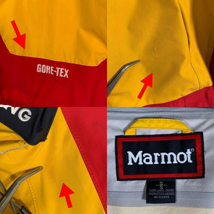 Marmot マーモット STABRIDGE スタブリッジ the Apartment アパートメント GTX 3L ALPINIST JACKET マウンテンパーカー ジャケット イエロー レッド TOMUJK84AM GORE-TEX ゴアテックス Size S 福生店