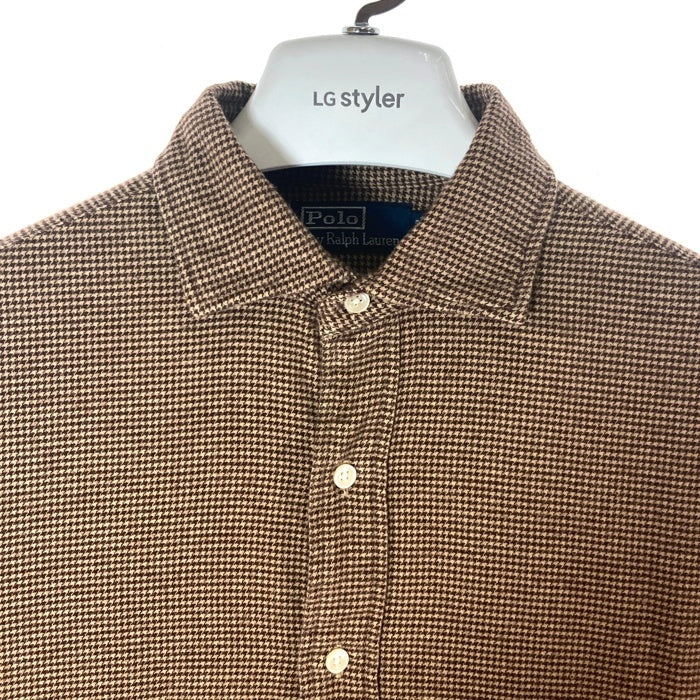 Polo Ralph Lauren ポロラルフローレン 千鳥柄 ネルシャツ ブラウン sizeM 瑞穂店