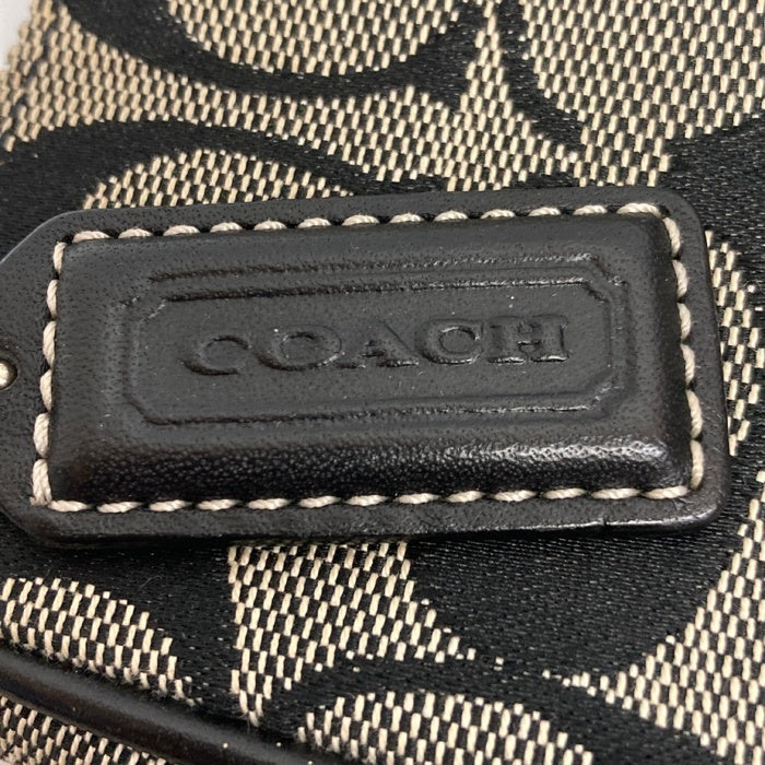 COACH コーチ 6094 アクセサリーポーチ シグネチャー キャンバス×レザー ブラック 瑞穂店
