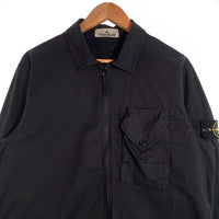STONE ISLAND ストーンアイランド Overshirt オーバーシャツ ジップアップシャツジャケット ブラック 791511010 Size L 福生店