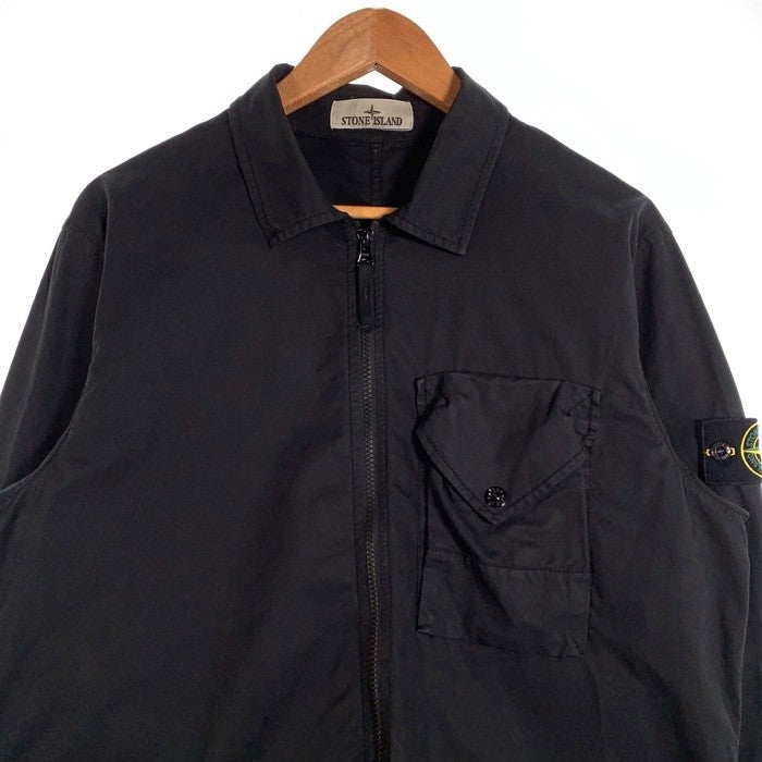 STONE ISLAND ストーンアイランド Overshirt オーバーシャツ ジップアップシャツジャケット ブラック 791511010 Size L 福生店
