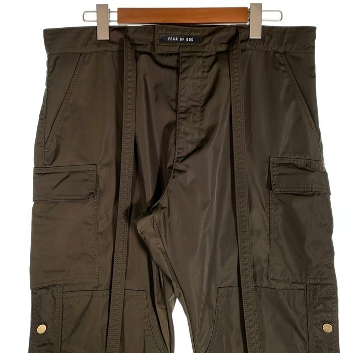 FEAR OF GOD フィアオブゴット SIXTH COLLECTION NYLON CARGO PANTS ナイロンカーゴパンツ オリーブ FG10-012 Size L 福生店