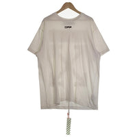 OFF-WHITE オフホワイト AORPORT TAPE S/S OVER TEE オーバーサイズ プリントTシャツ ホワイト OMAA038S20185003 Size S 福生店
