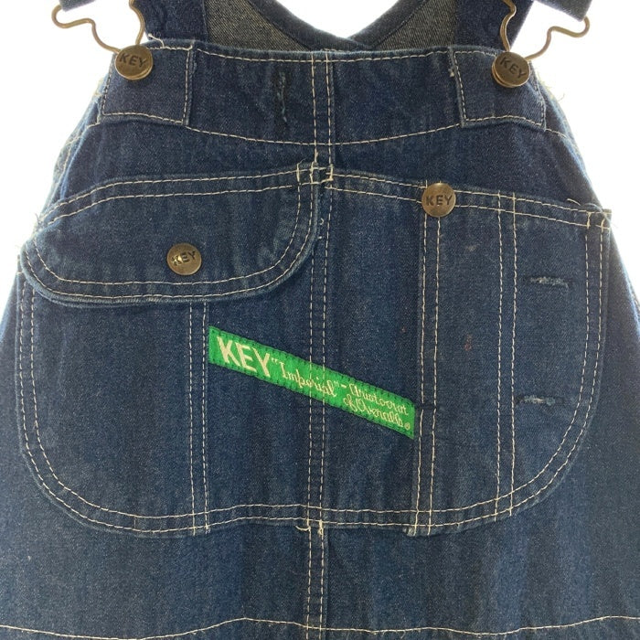 KEY キー デニムオーバーオール インディゴ メキシコ製 Size 36×34 福生店